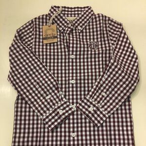 Texas A&M Boys' Long-Sleeve Button-up - size Small - NEW!